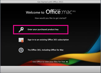 Find office product key mac